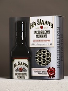 Подарочный набор «На удачу», гель для душа во флаконе виски, чёрный и мочалка лента, Чистое счастье - фото 61614340