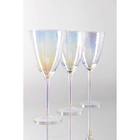 Набор бокалов для вина Magistro «Жемчуг» 400 мл, 6 шт., стекло, перламутровый - Фото 5