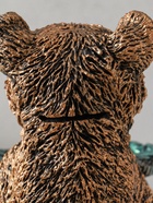 Копилка для денег с подставкой для мелочей «Мишка с листком», гипс, 34×18 см, бронза с серебром - фото 61614403