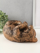 Копилка для денег «Мишка лёжа», гипс, 15×28 см, под бронзу - фото 809343777