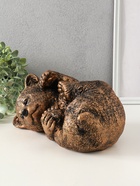 Копилка для денег «Мишка лёжа», гипс, 15×28 см, под бронзу - фото 809343778