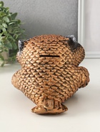 Копилка для денег «Сова с чашкой», гипс, 15×18 см, под бронзу с серебром - фото 809343787