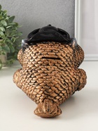 Копилка для денег «Сова в треуголке», гипс, 18×17 см, под бронзу с серебром - фото 809343792