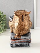 Копилка для денег «Сова с книгой», гипс, 25×18 см, под бронзу с серебром - фото 809343797