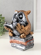 Копилка для денег «Сова с книгой», гипс, 25×18 см, под бронзу с серебром - фото 809343798