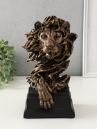 Копилка для денег «Лев на пьедестале», гипс, 31×18 см, под бронзу - фото 809343805