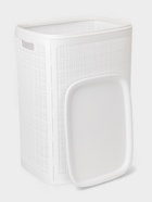 Плетёная корзина для белья с крышкой «Лён», 75 л, 43×32×60 см, белая - Фото 2