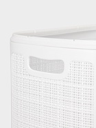 Плетёная корзина для белья с крышкой «Лён», 75 л, 43×32×60 см, белая - Фото 3