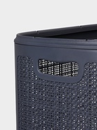 Плетёная корзина для белья с крышкой «Лён», 75 л, 43×32×60 см, графит - Фото 3