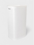 Плетёная корзина для белья с крышкой «Лён», 100 л, 43×32×80 см, белая - Фото 1