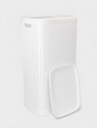 Плетёная корзина для белья с крышкой «Лён», 100 л, 43×32×80 см, белая - Фото 2