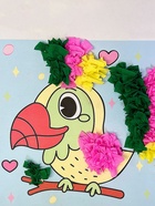 Объемная аппликация "Попугай". По методике Монтессори. 257121 - фото 60980072