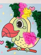 Объемная аппликация "Попугай". По методике Монтессори. 257121 - фото 119392907