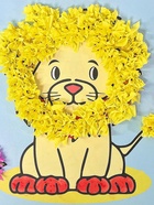 Объемная аппликация "Лев". По методике Монтессори. 257123 - фото 60980076