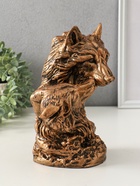 Копилка для денег «Волки - пара», гипс, 14×26 см, под бронзу - фото 809343835