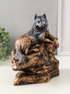 Копилка для денег «Волк на скале», гипс, 16×28×27 см, под бронзу с серебром - фото 809343840
