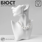 УЦЕНКА Бюст для украшений «QF. Половина лица», отверстие под серьгу, 18×5×26 см, белая - Фото 2