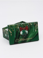 Набор новогодних подарочных коробок 10 в 1 «Изумрудные шары», 12×7×4 – 32.5×20×12.5 см - фото 120060295