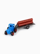 Игрушка трактор с бревнами «Синий трактор» - фото 809641226