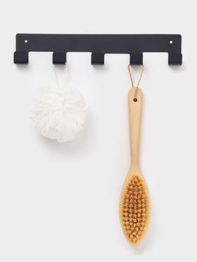 Вешалка настенная, 5 крючков, чёрная 10954089