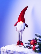 Фигура текстиль «Гном в красном» 55 см, 1 LED, от батареек AG13×3, свечение тёплое белое - фото 60980119