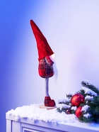 Фигура «Гном в красном» 55 см, текстиль, 1 LED, от батареек AG13×3, свечение тёплое белое - Фото 3