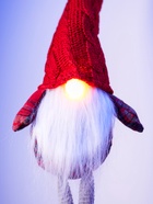Фигура текстиль «Гном в красном» 55 см, 1 LED, от батареек AG13×3, свечение тёплое белое - фото 60980124