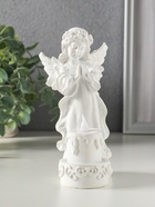 Фигурка светящаяся полистоун «Белоснежная девушка-ангел с тортом», 7.6×8.5×16.3 см - Фото 2