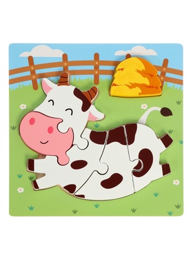 Развивающий деревянный Пазл «Коровка»