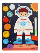 Деревянный Пазл-вкладыш  космос - Фото 1