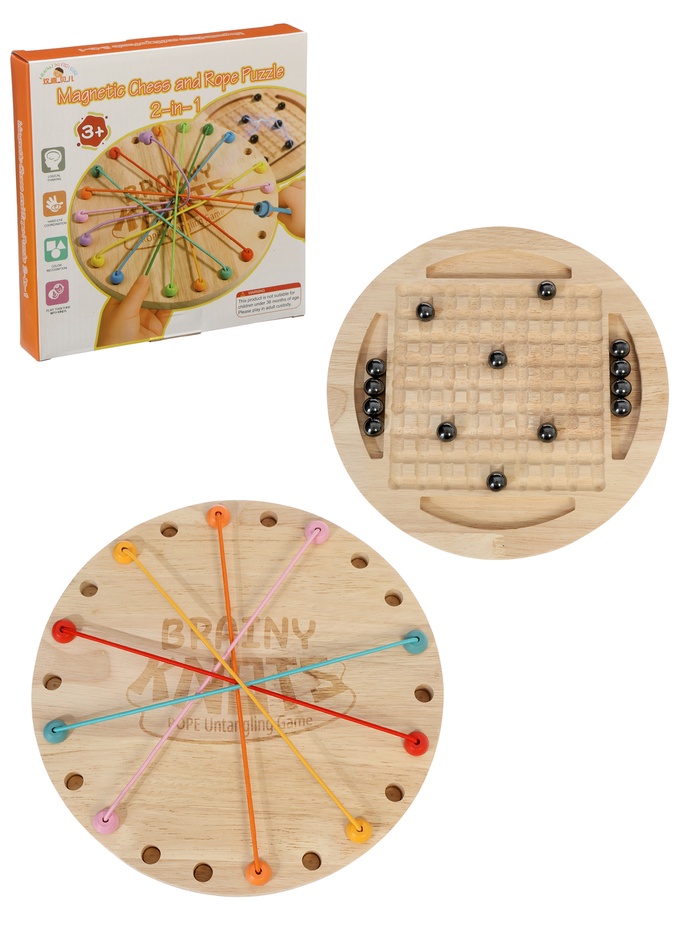 Настольная игра «Шнурочки и Магнитный бой» 2 в 1 - Фото 1