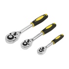 УЦЕНКА Набор воротков с трещоткой ТУНДРА, CrV, 1/2-3/8-1/4", 2К рукоятка, 24 зуба, 150-250 мм 9863 - Фото 4