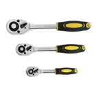 УЦЕНКА Набор воротков с трещоткой ТУНДРА, CrV, 1/2-3/8-1/4", 2К рукоятка, 24 зуба, 150-250 мм 9863 - Фото 5