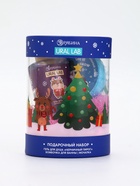Подарочный набор новогодний в тубусе «Медвежонок», бомбочка, гель, мочалка, URAL LAB - фото 119424492