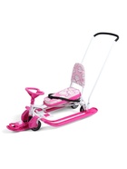 УЦЕНКА Снегокат «Котики», с родительской ручкой, со спинкой, розовый, ТС6-СЛ/К Snow Cat - Фото 8