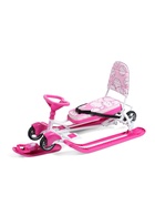 УЦЕНКА Снегокат «Котики», с родительской ручкой, со спинкой, розовый, ТС6-СЛ/К Snow Cat - Фото 9