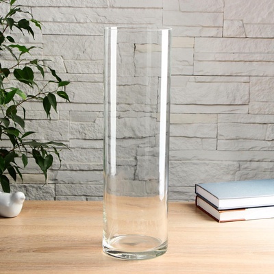 УЦЕНКА Ваза "Иберетта-400" h-40см; d-11,5см, 3,8л прозрачная