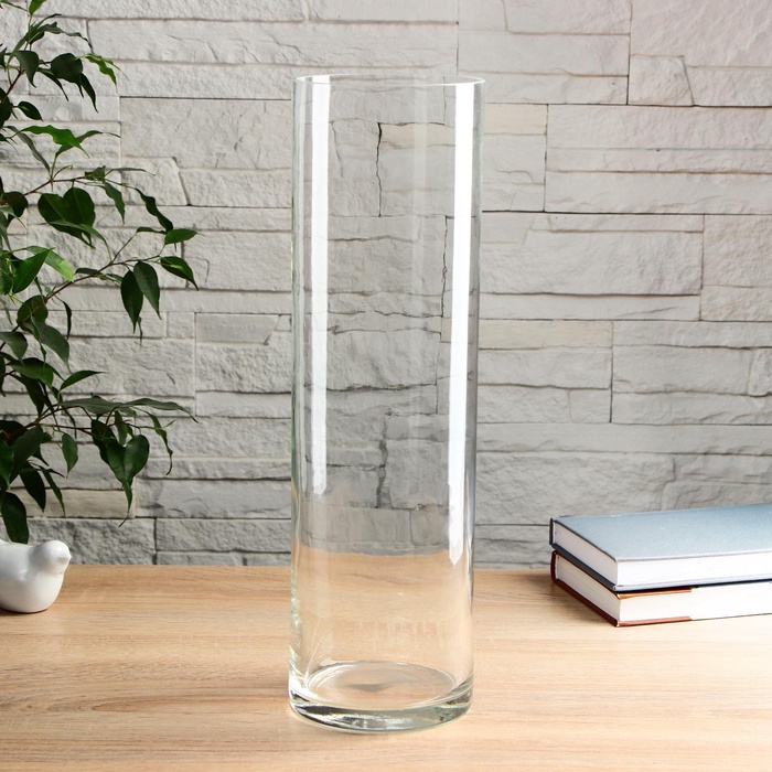 УЦЕНКА Ваза "Иберетта-400" h-40см; d-11,5см, 3,8л прозрачная - Фото 1