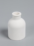 УЦЕНКА Ваза гипс настольная «Кувшинчик в полоску» 9.5×7 см, белый 10959281