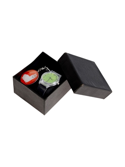 УЦЕНКА Подарочный набор 2 в 1 «Лама»: наручные часы d=3.5 см, брелок