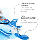 УЦЕНКА Снегокат «Тимка спорт 4-1» Три кота, голубой, белый, со спинкой, ТС4-1/ТК Nika Kids - Фото 3