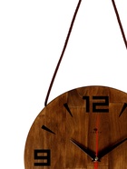 Часы настенные, интерьерные, бесшумные, d=30 см, дерево, коричневые - Фото 2