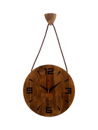 Часы настенные, интерьерные, бесшумные, d=30 см, дерево, коричневые - Фото 7