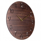 Часы настенные, интерьерные, бесшумные, d-35 см, дерево, открытые 10957457