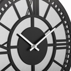 Часы настенные, интерьерные, бесшумные, d-32 см, металл с зеркалом 10957461