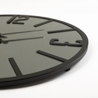 Часы настенные, интерьерные, бесшумные, d-50 см, зеркало, черные 10957465