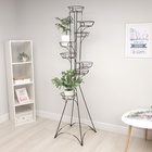 УЦЕНКА Подставка для цветов «Башня-9», d=17 см, цвет черный - Фото 1