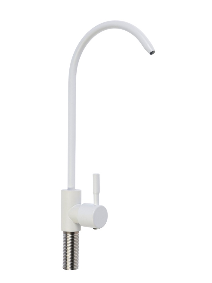 УЦЕНКА Кран для всех видов бытовых фильтров ZEIN К-06, нержавеющая сталь, белый - Фото 1