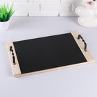 УЦЕНКА Поднос с меловой доской, деревянный 47.3×29×7 см - Фото 2