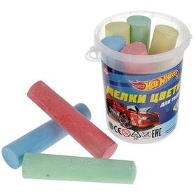 {{photo.Alt || photo.Description || 'УЦЕНКА Мелки цветные асфальтовые, для творчества «Хот Вилс»С 8 шт., 4 цв, в ведре'}}